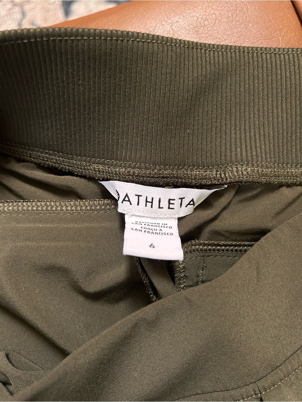 Athleta Olive Green High-Rise Ankle Pants - Picture 6 of 6